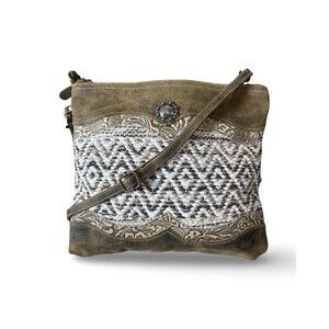 Myra Bag Razia Boho Rug/Suede Crossbody Bag Adjustable